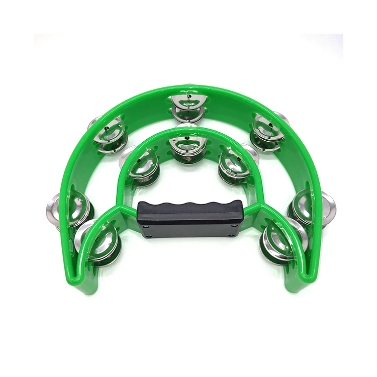 Half Moon Tambourine Double Row Percussion 